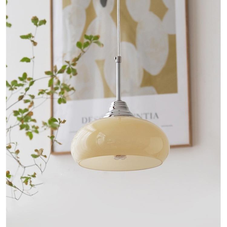 包豪斯奶油风小吊灯法式复古走廊过道餐厅吧台衣帽间中山灯具新款