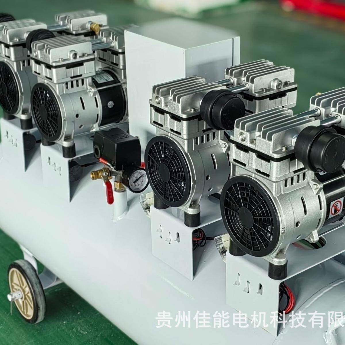 锦穗科技3000W-110L空压机无油静音小型气泵小型空压机750W*4