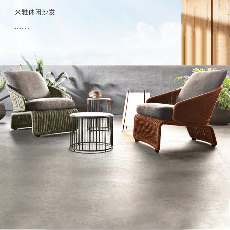 北欧户外藤沙发现代休闲阳台茶几组合藤编家具花园庭院露台沙发