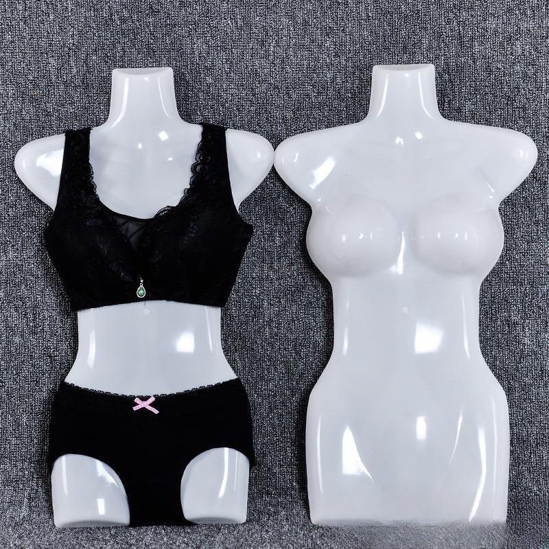 片成人小白女士陈列片半身塑料膜人体展示衣架胸膜模特