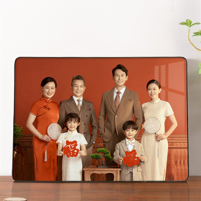 速发洗框片做全家福相照相片带打印加冲印婚纱照挂墙金属摆台