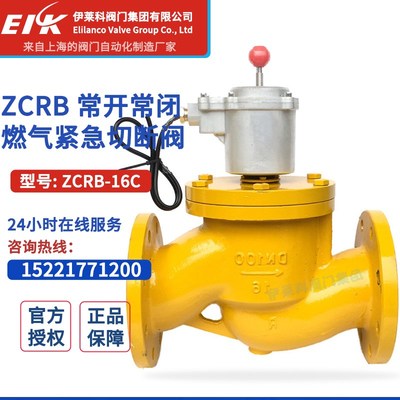 速发气锈爆紧急气断阀法兰式铸钢/不防钢ZCRB液化切电磁阀伊莱科