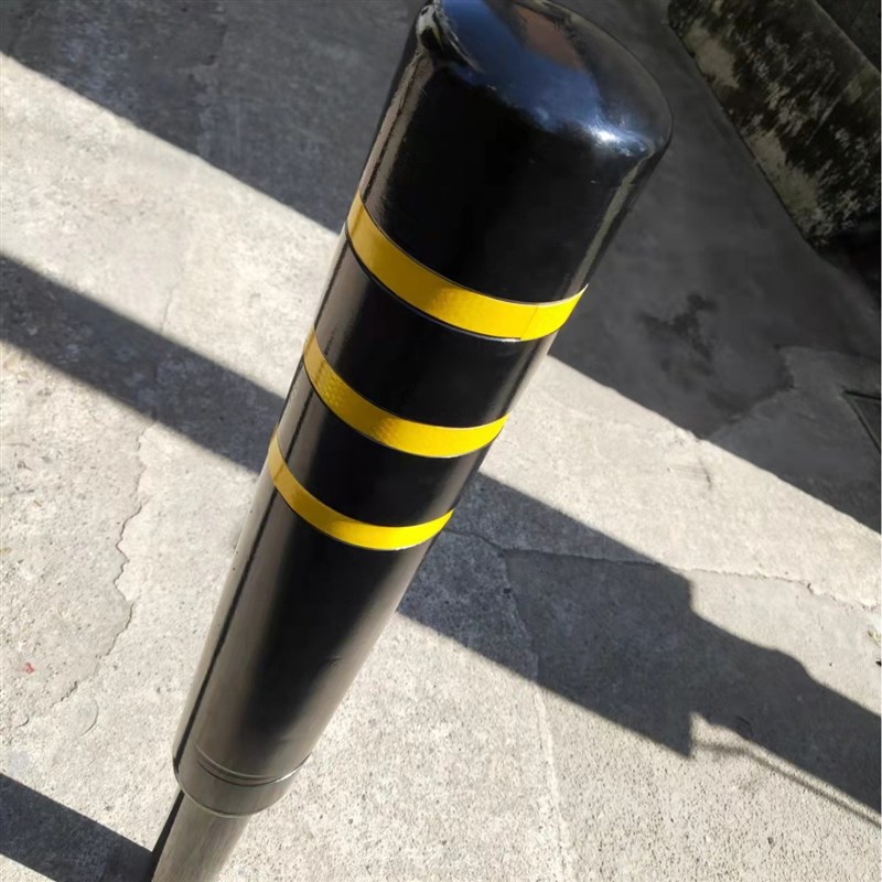 速发灰色警示柱镀锌管黑管立柱道路反光柱路桩防撞柱钢管隔离桩新