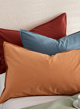 速发细腻柔0丨10软支磨毛长绒棉枕套一对 纯棉全棉枕头套48*c47m