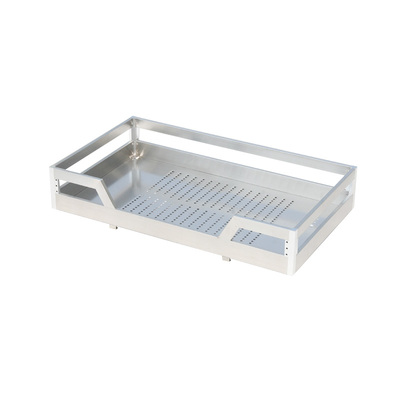 厨房橱柜拉篮304不锈钢缓冲抽屉式多功能拉篮平开门收纳储物单层