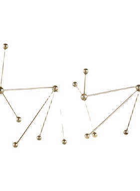 北欧轻奢几何抽象点线球小摆件桌面装饰品样板房间布置摆设工艺品