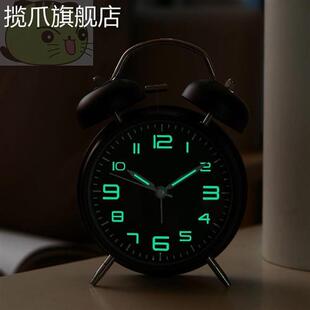 闹钟大音量创意超级无声枕头声音叫醒简约钟表起牀变态巨响贪