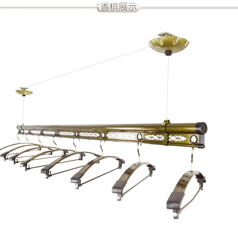 家用单杆手摇晾衣架室内阳台升降晾衣杆手动单杆吊顶式衣架晒被杆