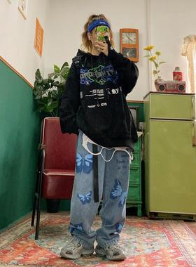 Favour Vintage Jeans 2021 Fashion Y2k Aesthetic Print Woman