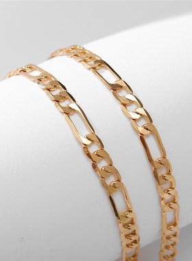 newFlat chain necklace simple personality metal clavicle 项