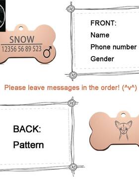 New 1pcs cat dog ID tag Free engraving dog Collar pet Charm