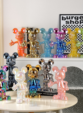 网红轻奢迎宾米奇摆件家居饰品入户玄关客厅酒柜存钱罐装饰品北欧