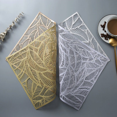 极速Rectangular insulation placemat Hollow Western table mat