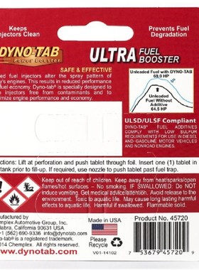 DynoTab ULTRA Fuel Booster 6 tab for Petro