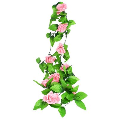 网红Silk Artificial Rose Vine Hanging Flowers For Wall Decor