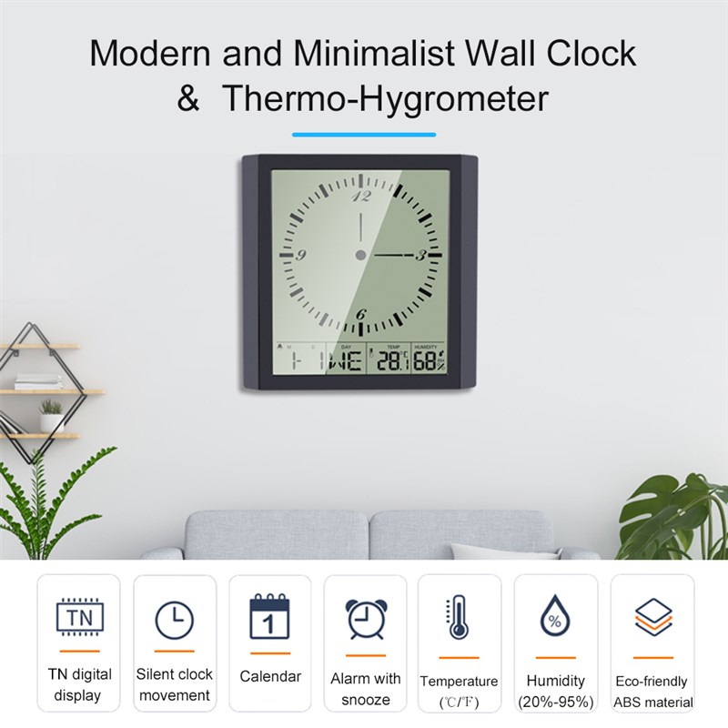 Digital Thermometer Hygrometer Indoor Outdoor Temperature Hu