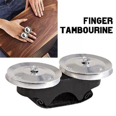 极速Finger Tambourine Bell Finger Castanets Rattle For