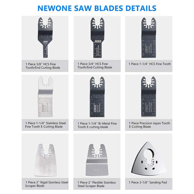 New 66Pcs Oscillating Saw Blades for Multi Metal Wood Cuttin