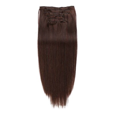 -Human Wig 20inch 100g #2 Clip Hair Eight Piece Hair Extensi