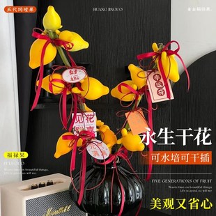 水培五代果鲜切花同堂果办公室内桌面冬天耐寒四季好养花卉绿植物