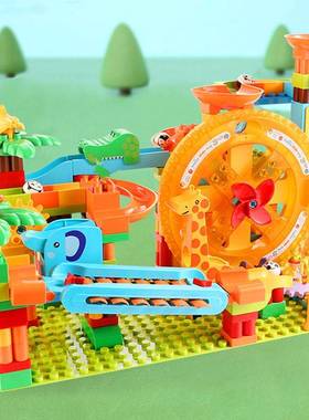 283PCS Large Piano Slide Gear Rolling Wheels Marble Run Buil