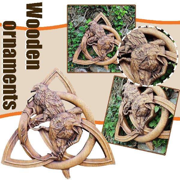 Celtic Wood Wall Art Norse Pagan Gods Carving Heathen Norse