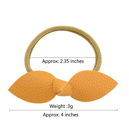 12 pcs 4inch Boutique Hair Bows Tie Rabbit Ears Faux Leather