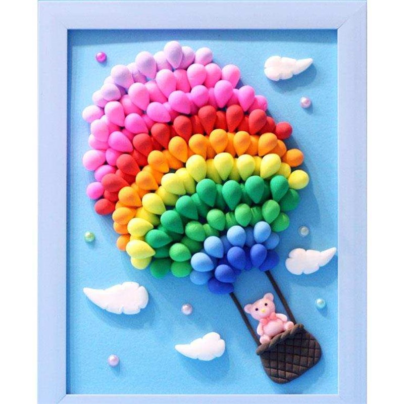 超轻粘土相框黏土手工diy材料包立体画框儿童画画框手工安全无毒3