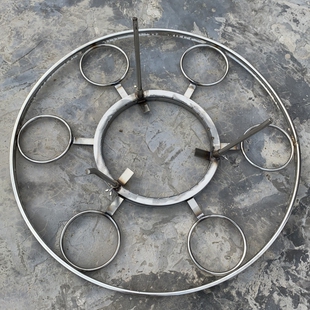 农村户外柴火炉架子烧烤架多功能旋转火锅架旋转灶转盘火坑架支架