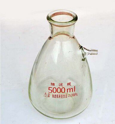 具上嘴抽滤瓶 5000ml 真空抽滤瓶 玻璃抽滤瓶 玻璃仪器
