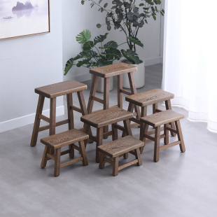 鸡翅木无漆榫卯小板凳家用实木儿童凳子中式原木长条餐凳矮凳方凳