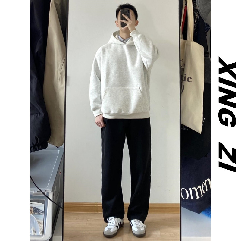 休闲裤男款直筒宽松早春夏美式重磅运动卫裤潮流时尚百搭长裤子男