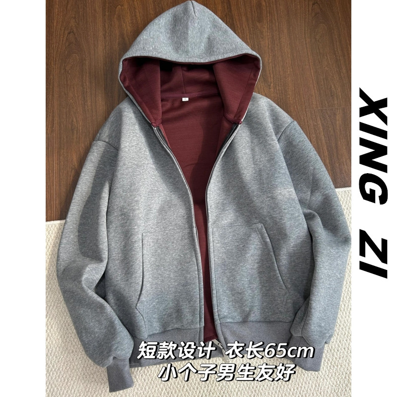 重磅连帽卫衣外套男女款宽松休闲潮流百搭秋冬季运动时尚帽衫情侣