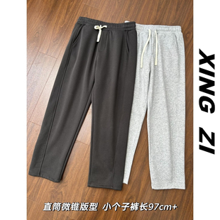 直筒宽松卫裤男潮流百搭春季运动垂感显高显瘦拼接时尚运动休闲裤