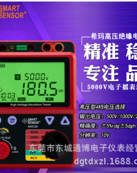 AR3125数字高压兆欧表 绝缘电阻表 5000V数显兆欧表
