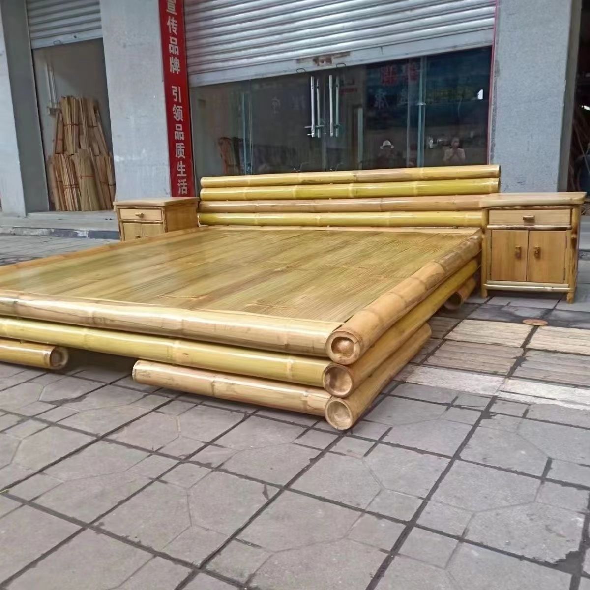 纯手工竹罗汉床榻榻米午休床