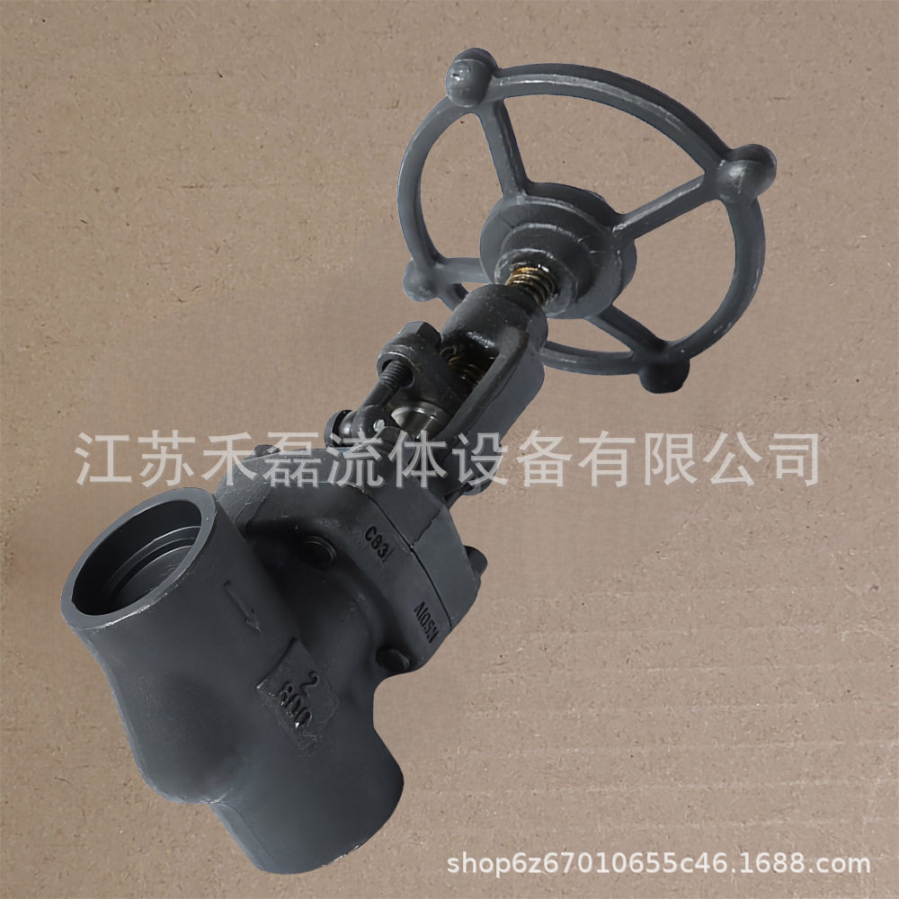 425度手轮截止阀DN25PN64高温高压不锈钢手轮承插焊接NPTF螺纹G1"