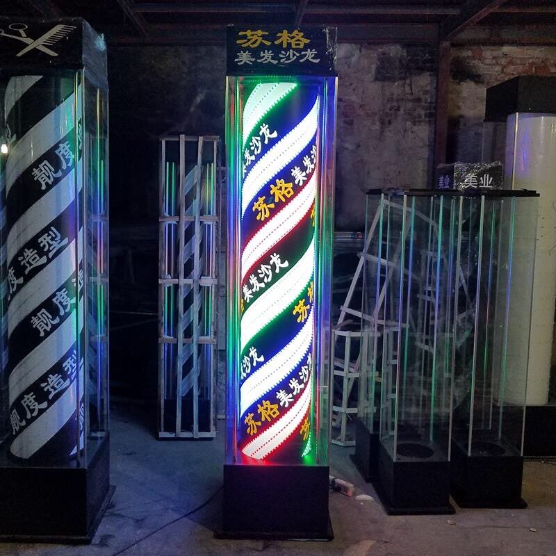 LED超亮户外防水理发店转灯箱