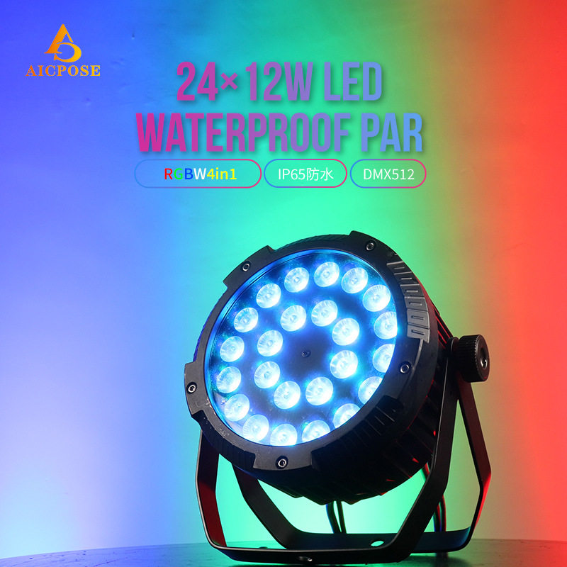 24颗12W防水帕灯舞台灯光户外演唱会 RDM全彩LED照树建筑文旅亮化