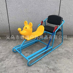双人冰爬犁动物冰车情侣冰上游乐设备亲子滑雪车冰雪两用漂移车