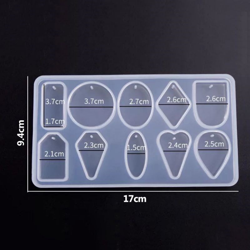 1 Set DIY Jewelry Mold ool Kit Silicone Resin Pendant Mould