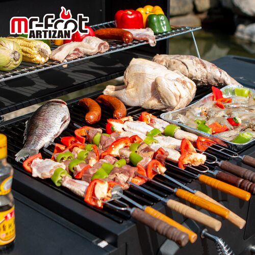 极速户外焖烤炉烧烤炉家用烧烤架木炭露台别墅庭院花园美式烤炉子