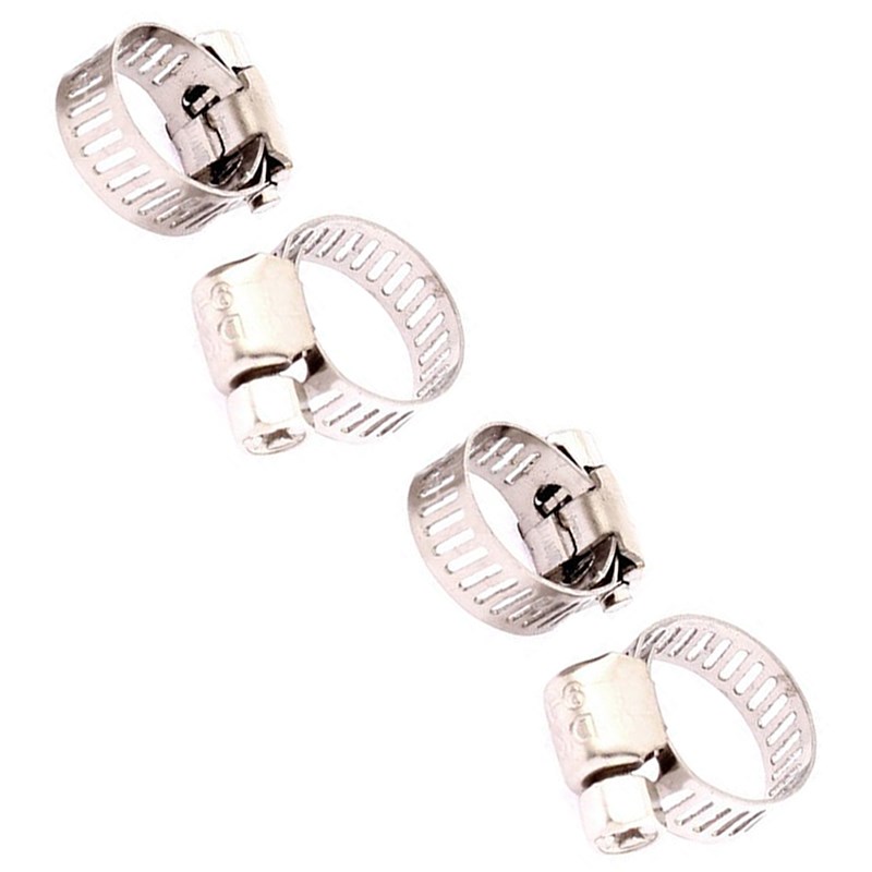 5Pcs Adjustable Hose Clamp Fuel Line Worm Clip for 9mm-16mm