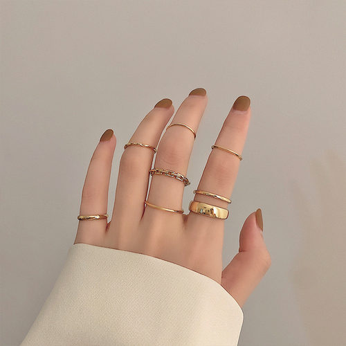 好货7pcs Fashion Jewelry Rings Set Hot Selling Metal Alloy H