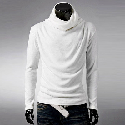 2022 Winter New Men's Turtleneck Sweaters Solid Color Fa
