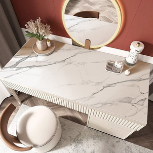 仿大理石纹桌垫子梳妆台北欧ins轻奢风pvc化妆台桌布防水防油免洗