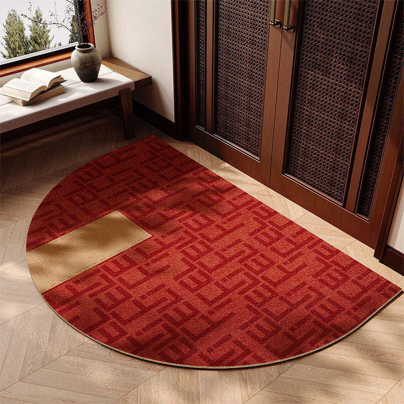 新年半圆门垫红色花卉乔迁中式入户门地垫搬家喜庆耐脏防滑蹭脚垫,居家布艺,入户地垫,淘宝优惠券,粉丝福利购,淘宝优惠卷