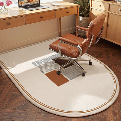 圆形电脑椅子地垫书房学习桌下座椅滑轮转椅垫卧室床边梳妆台地毯
