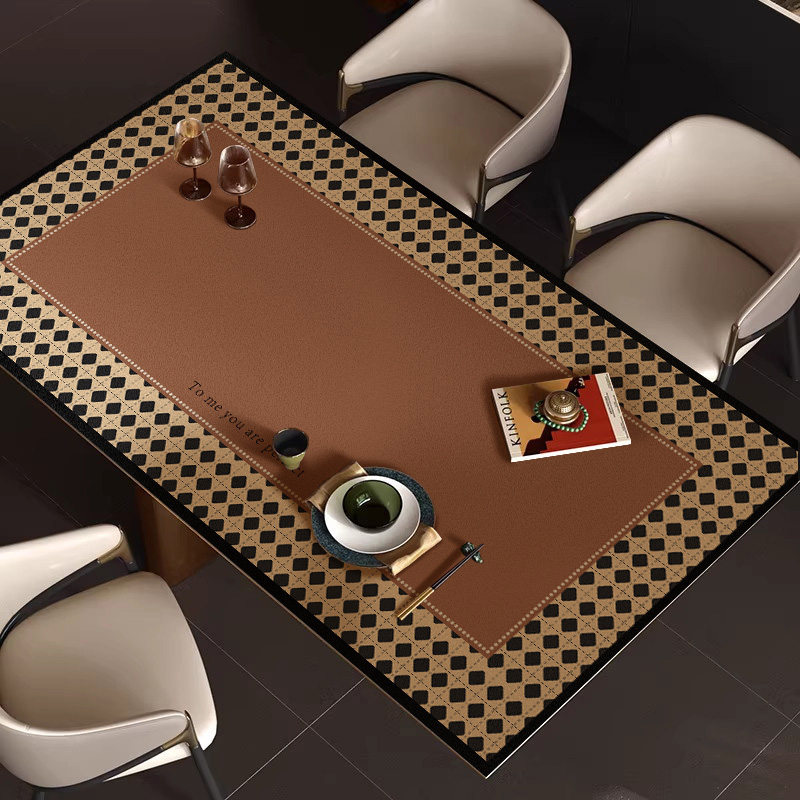 轻奢高级感中古风桌布餐桌垫防水防油防烫皮革法式复古免洗茶几垫,居家布艺,桌布,淘宝优惠券,粉丝福利购,淘宝优惠卷