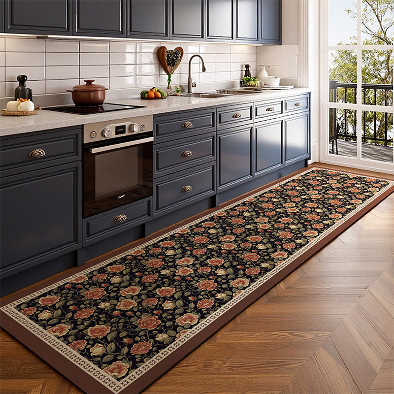 美式复古厨房专用地垫防滑防水防油脚垫硅藻泥吸水地毯长条地板垫,居家布艺,厨房地垫,淘宝优惠券,粉丝福利购,淘宝优惠卷